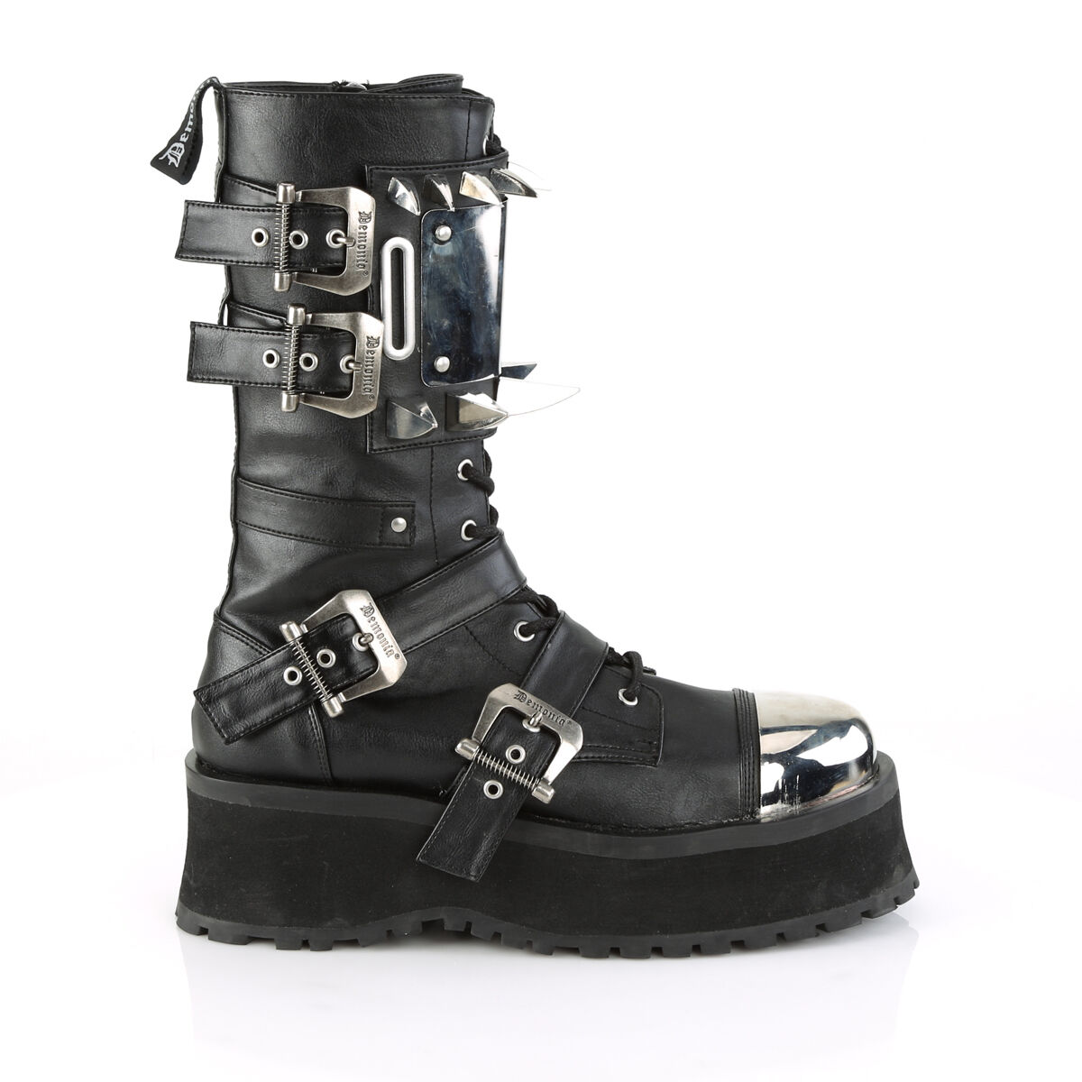 DemoniaCult GRAVEDIGGER-250 Unisex Stiefel Schwarz  EU 38