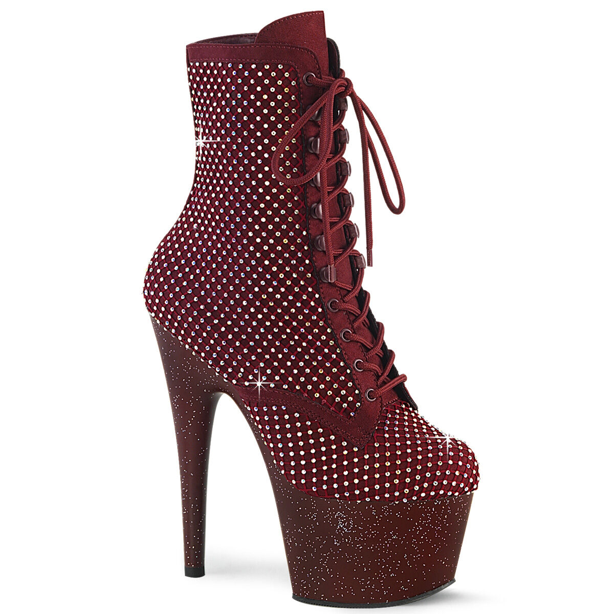 Pleaser ADORE-1020RM Damen Stiefelette Dunkelrot  EU 38