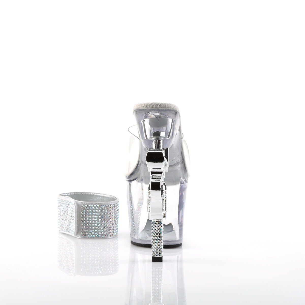 Pleaser REVOLVER-712 Damen Sandale Transparent  EU 35