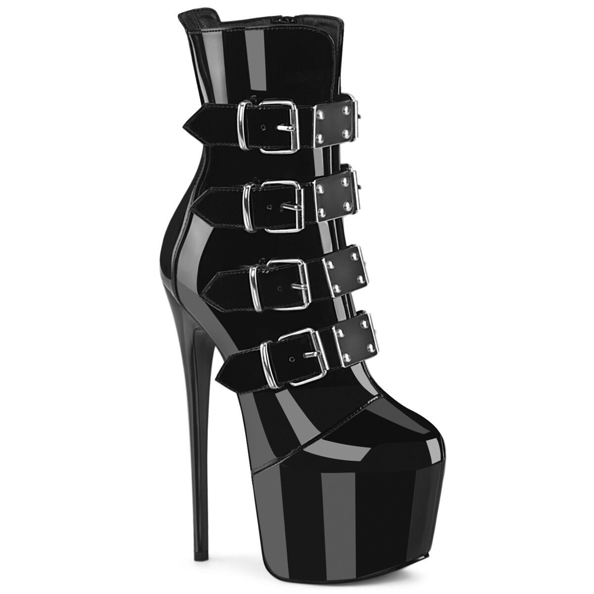 Pleaser JUBILANT-1023 Plateau Stiefeletten Schwarz Lack EU 35