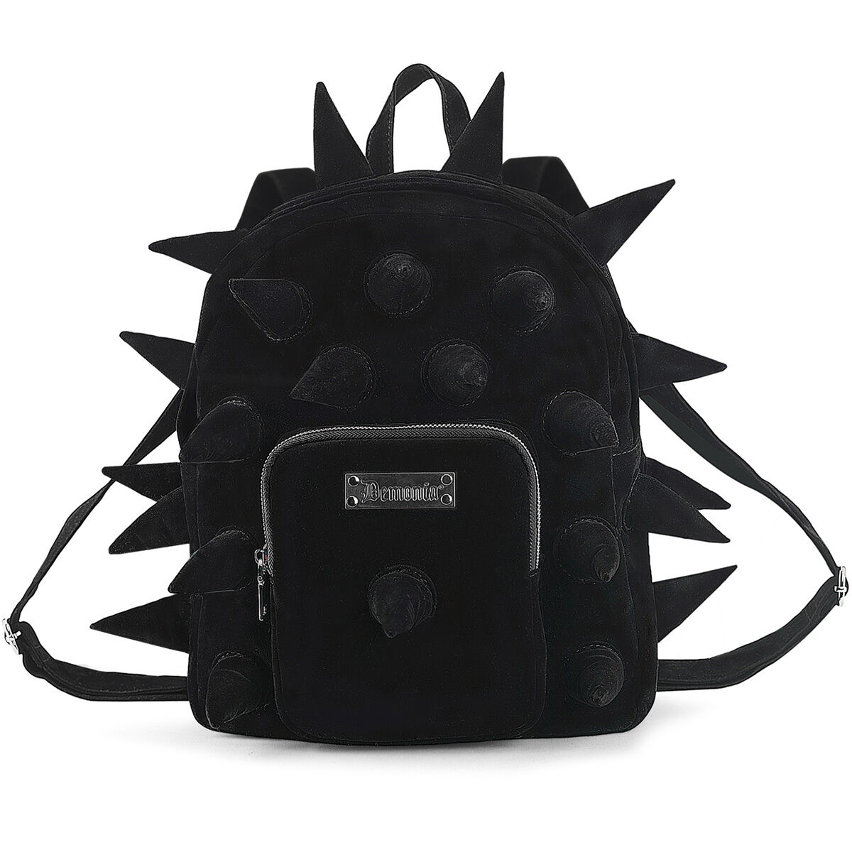 DemoniaCult HB-113 Soft Spike Samt Rucksack Schwarz