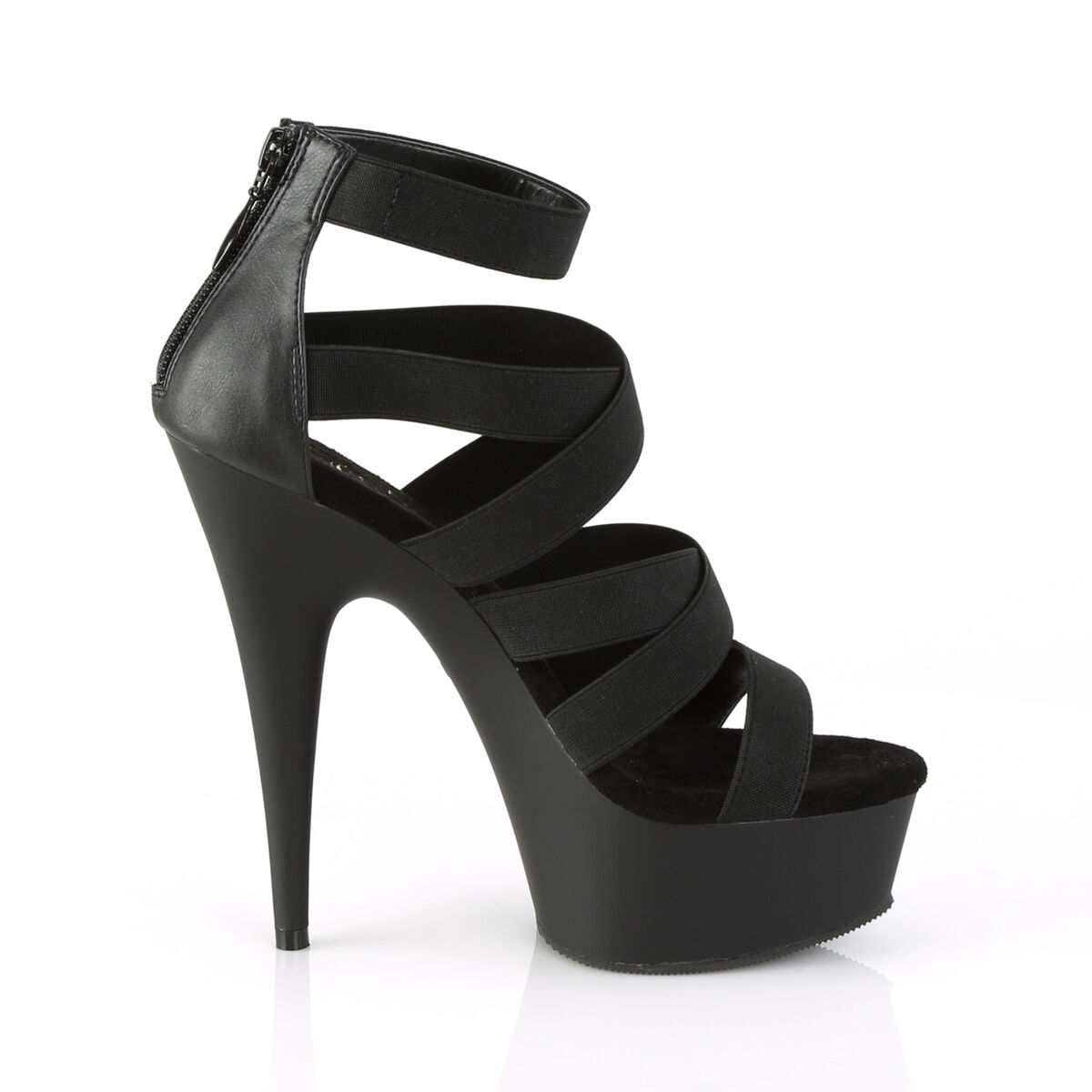 Pleaser DELIGHT-659 Damen Sandale Schwarz  EU 36