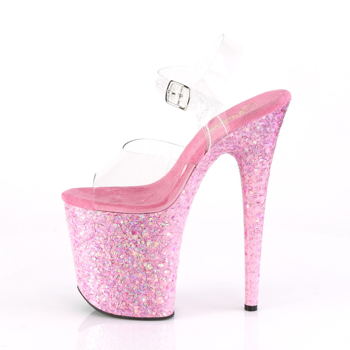 Pleaser FLAMINGO-808CF Damen Sandale Transparent  EU 36