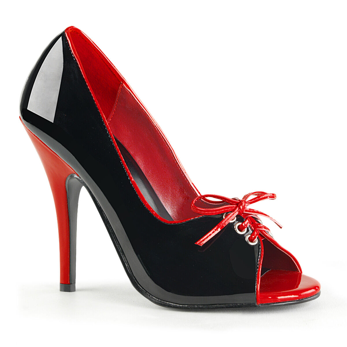 Pleaser SEDUCE-216 Damen Pumps Schwarz Rot EU 36