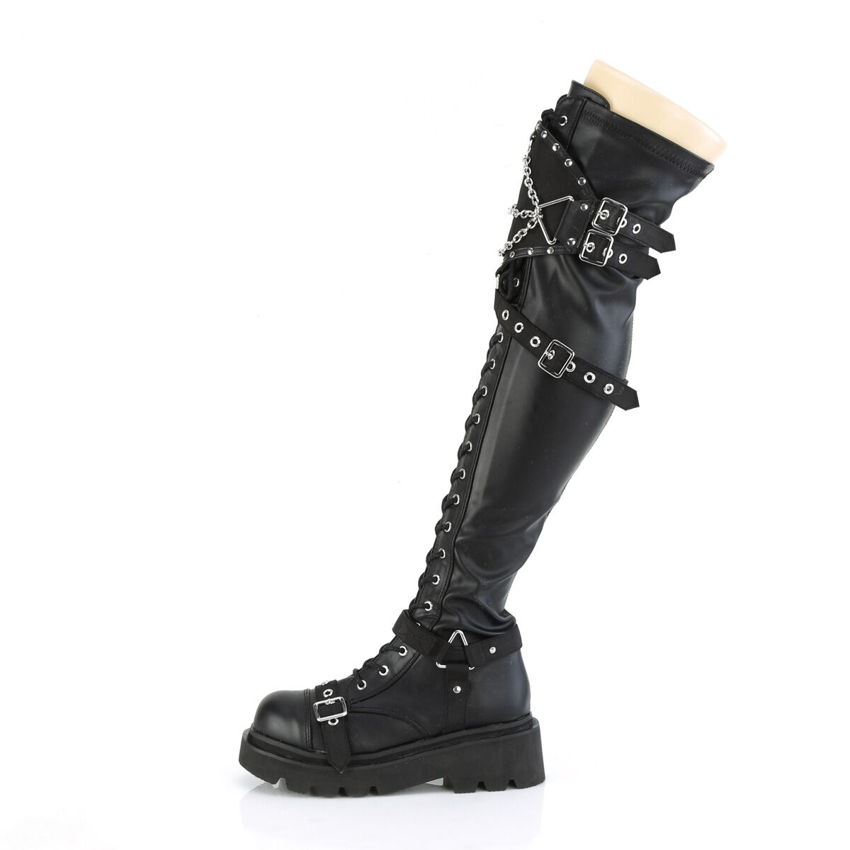 DemoniaCult RENEGADE-320 Damen Stiefel Schwarz  EU 37