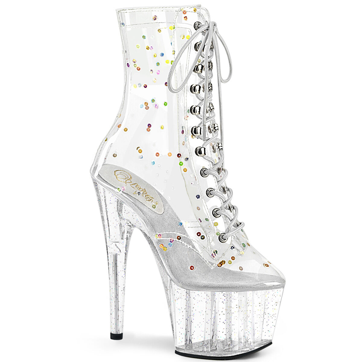 Pleaser ADORE-1020C-2 Plateau Stiefeletten Transparent EU 35