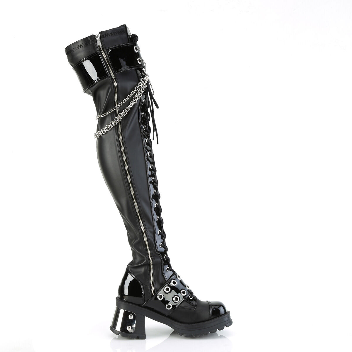 DemoniaCult BRATTY-304 Damen Stiefel Schwarz  EU 37