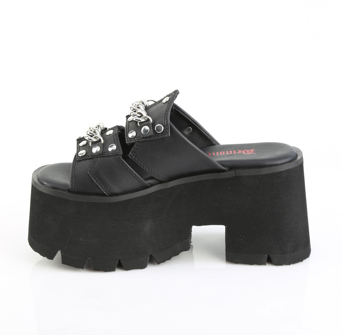 DemoniaCult ASHES-08 Sandalen Schwarz Vegan Leder EU 36