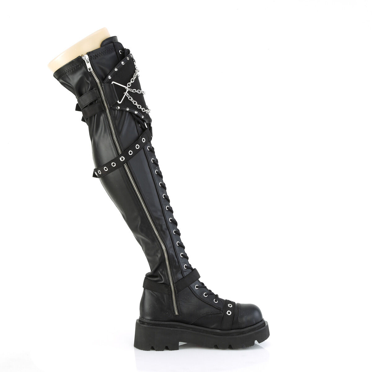 DemoniaCult RENEGADE-320 Damen Stiefel Schwarz  EU 37