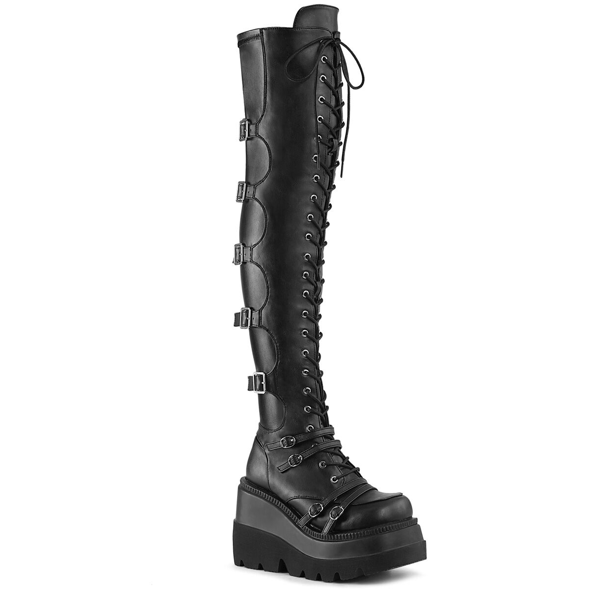 DemoniaCult SHAKER-350 Damen Stiefel Schwarz