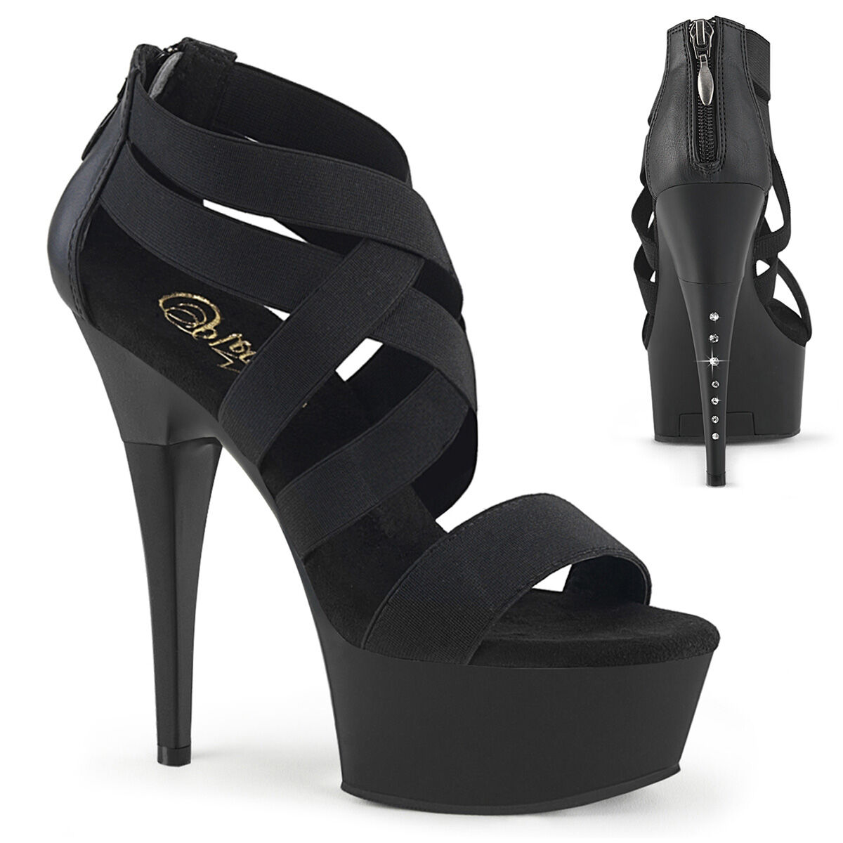 Pleaser CAPTIVA-669 Plateau Sandalen Schwarz EU 35