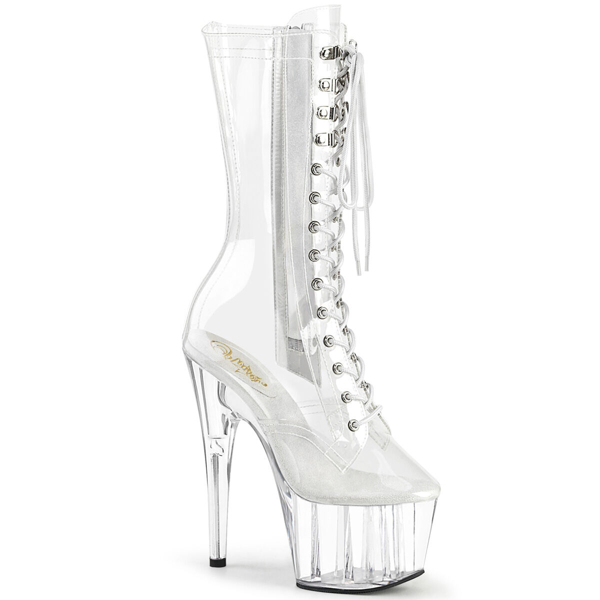 Pleaser ADORE-1050C Plateau Stiefeletten Transparent EU 35