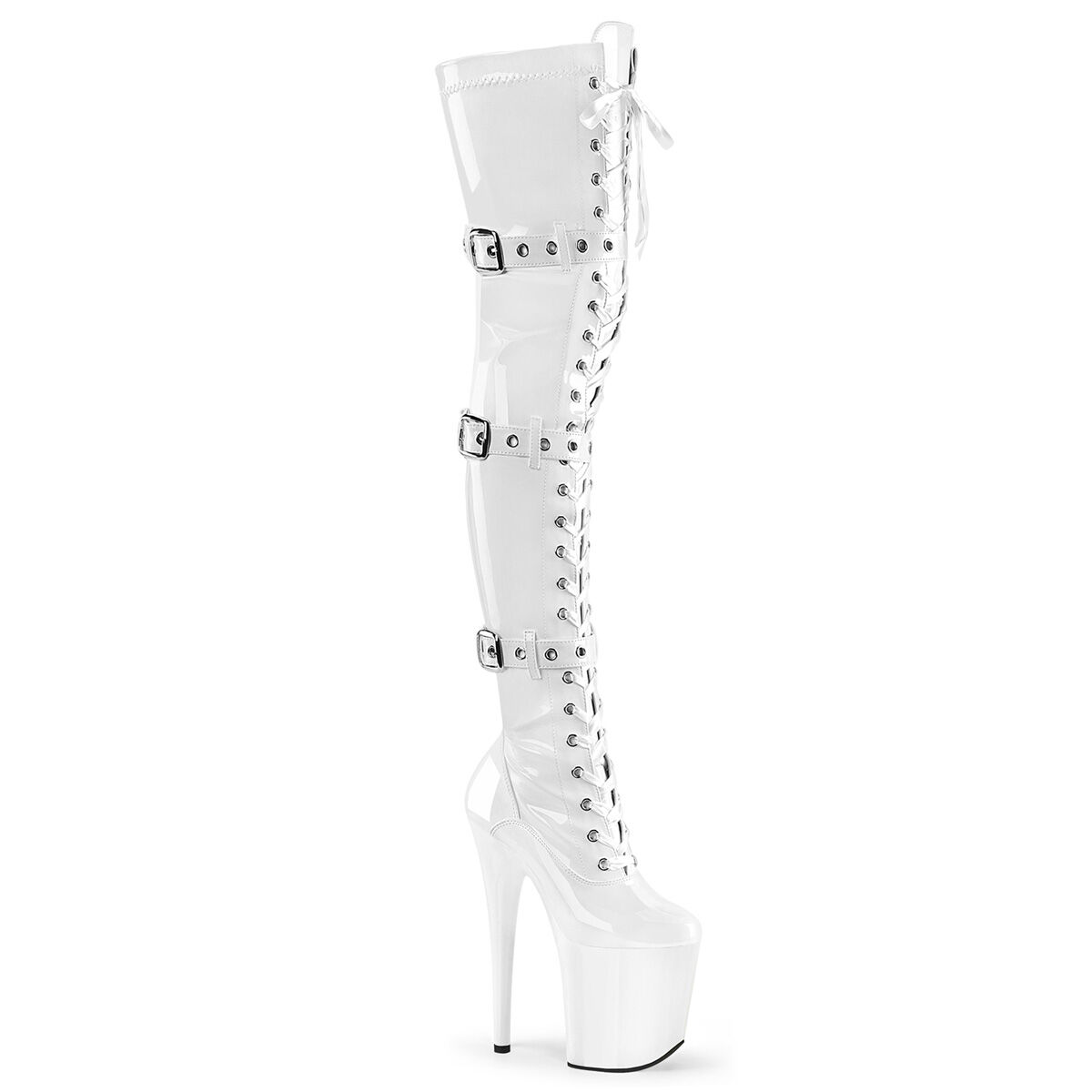 Pleaser FLAMINGO-3028 Damen Stiefel Weiß  EU 42