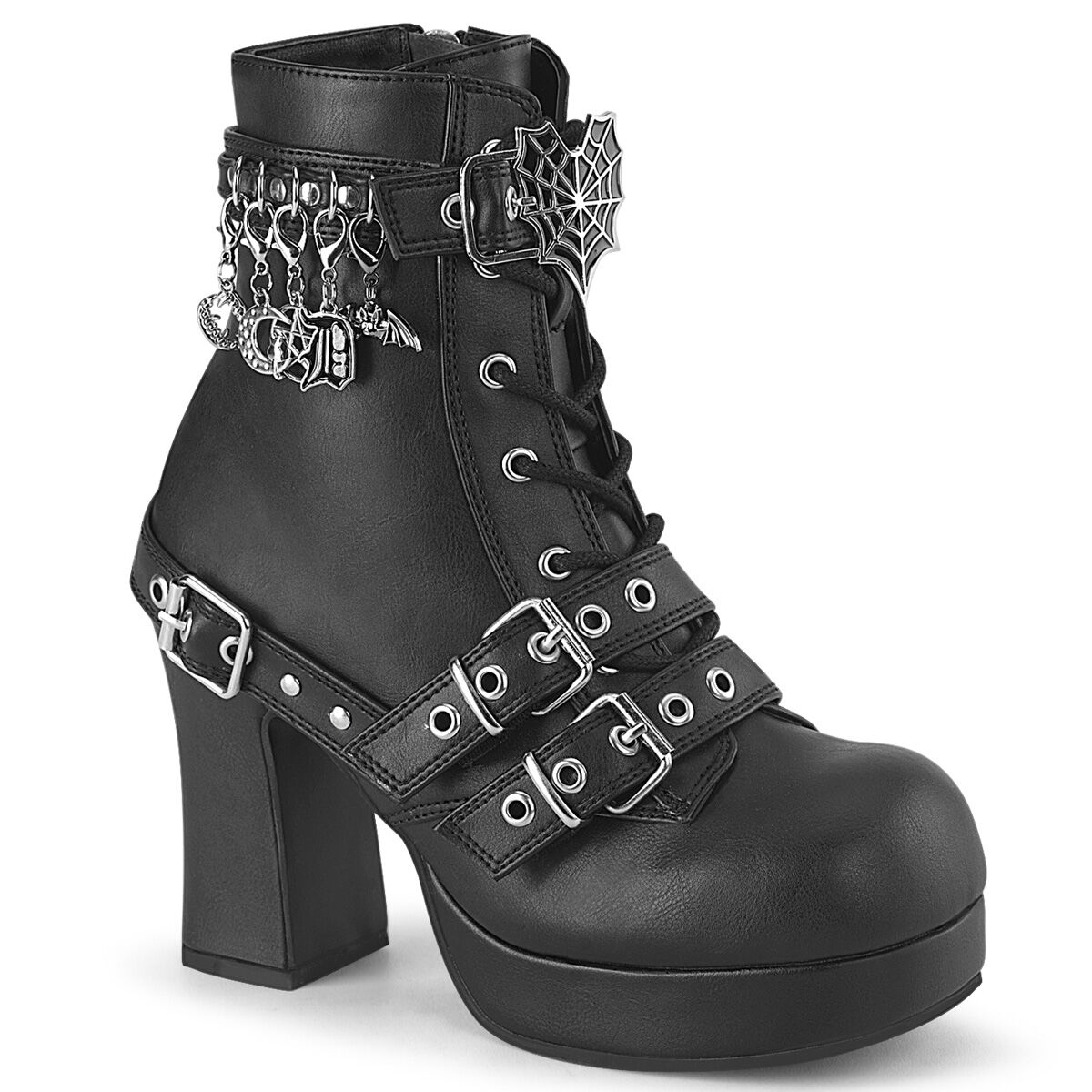 DemoniaCult GOTHIKA-66 Damen Stiefel Schwarz