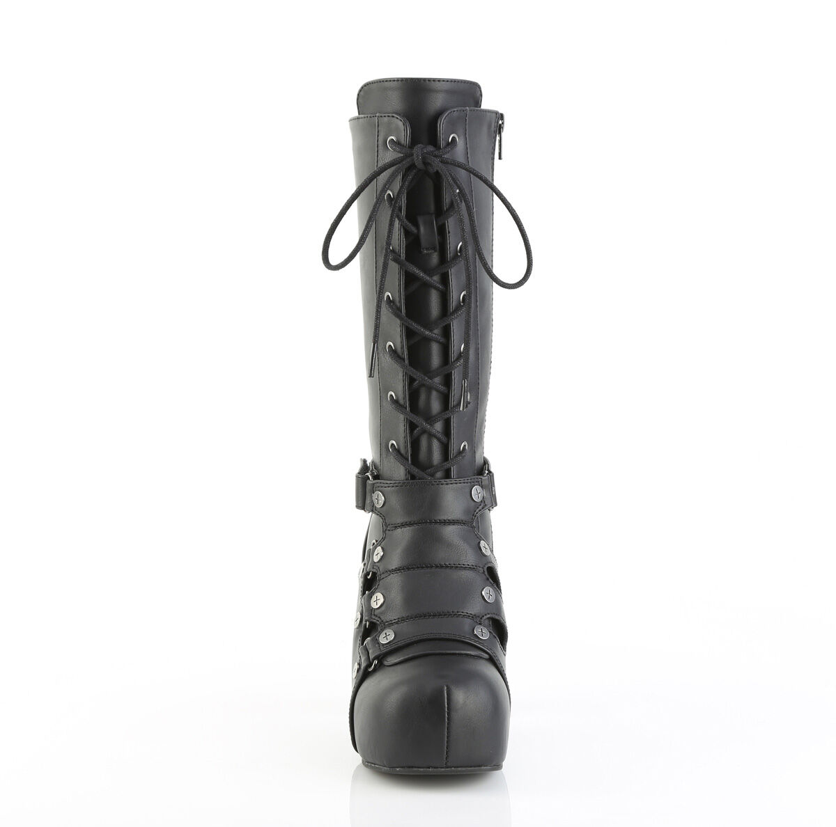 DemoniaCult GOTHIKA-152 Damen Vamp Stiefel Schwarz 37, Bekleidung, Schuhwerk, Schuh, Stiefel, Reitstiefel