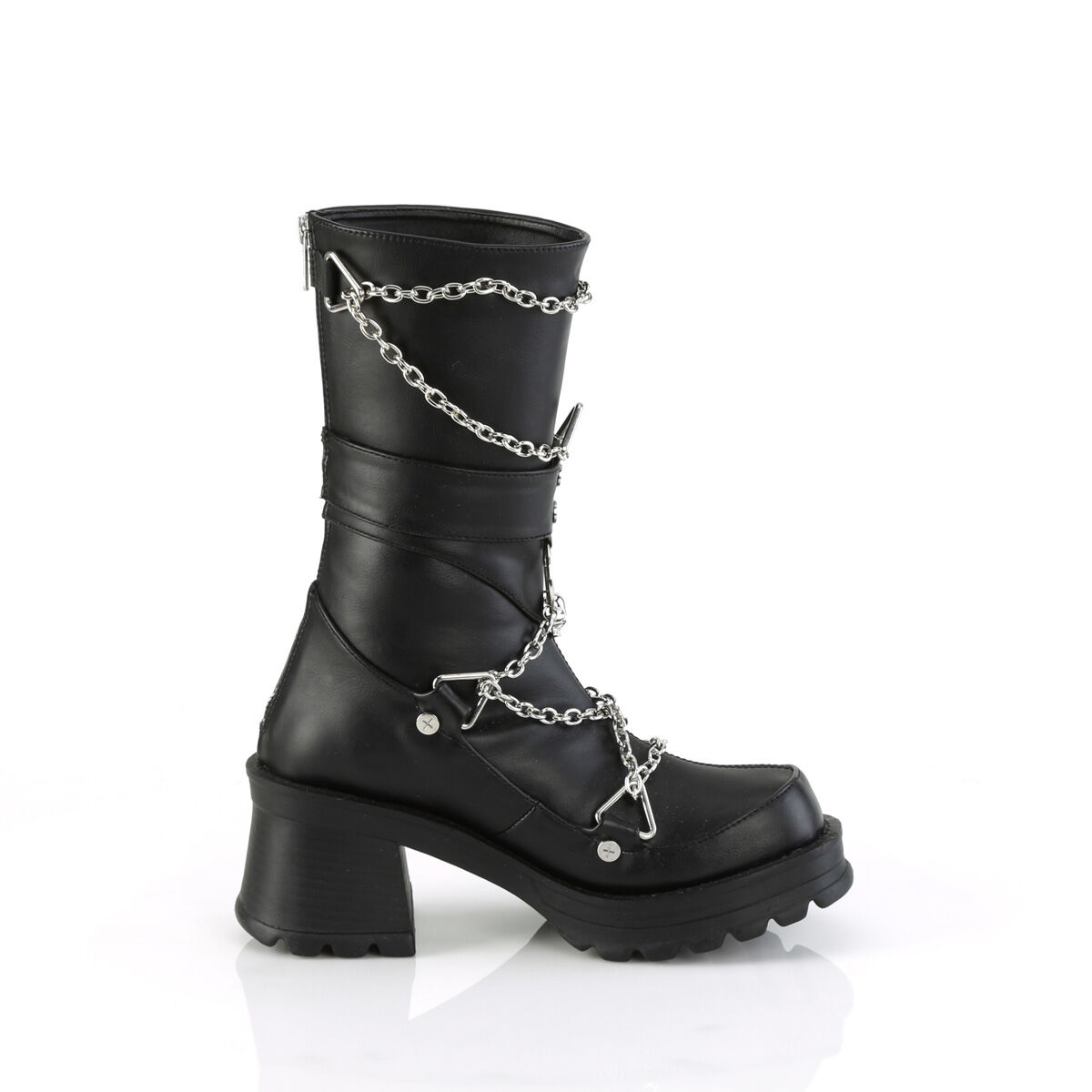 DemoniaCult BRATTY-120 Damen Stiefel Schwarz  EU 37