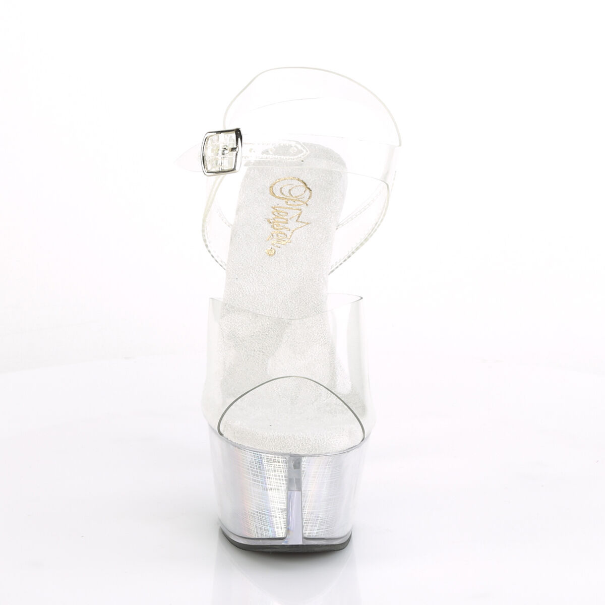 Pleaser FLASHDANCE-608CH Damen Sandale Transparent  EU 36