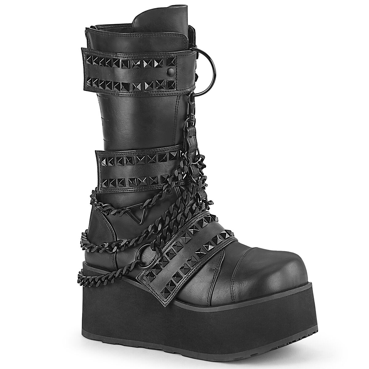 DemoniaCult TRASHVILLE-138 Unisex Stiefel Schwarz  EU 37