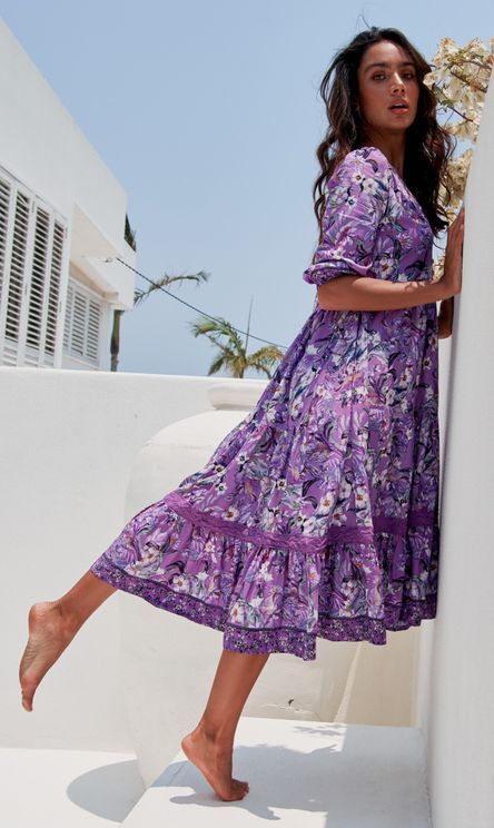 JAASE Rhodium Print Kardinalkleid in Violett – Stilvolles Damenkleid -  XS, Kleid, Strandkleidung, Erwachsene, Person, Frau, Kleid, Strandkleidung, Erwachsene, Person, Frau, Kleid, Strandkleidung, Erwachsene, Person, Frau, Kleid, Strandkleidung, Erwachsen