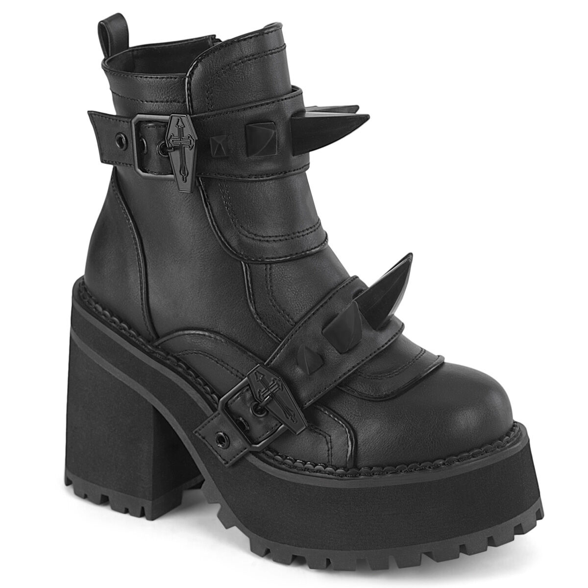 DemoniaCult ASSAULT-72 Damen Stiefelette Schwarz  EU 37