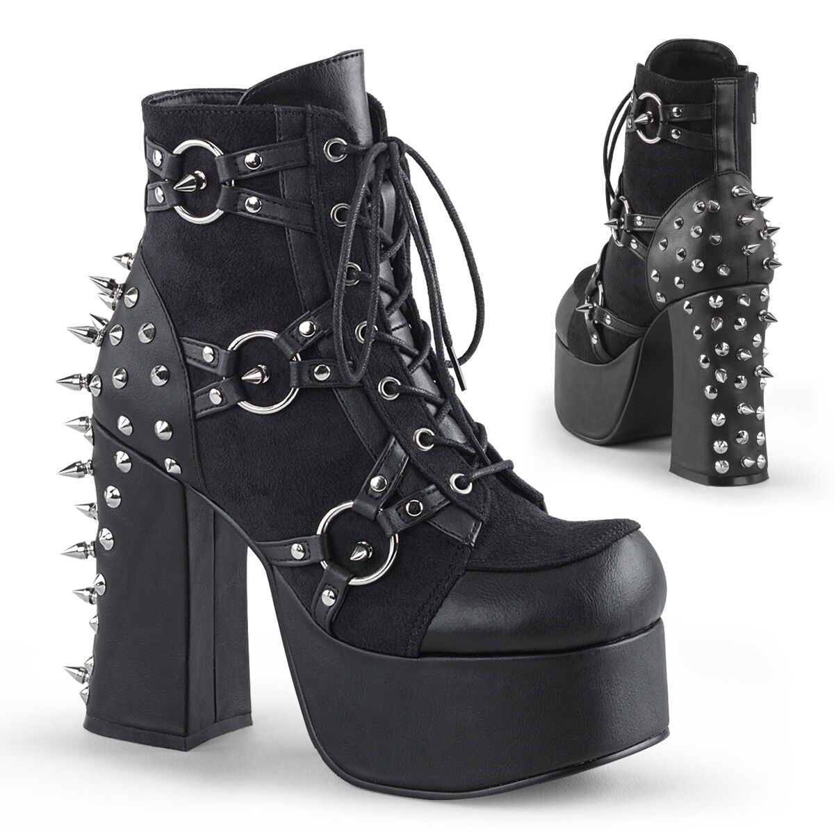 DemoniaCult CHARADE-100 Damen Stiefelette Schwarz  EU 36