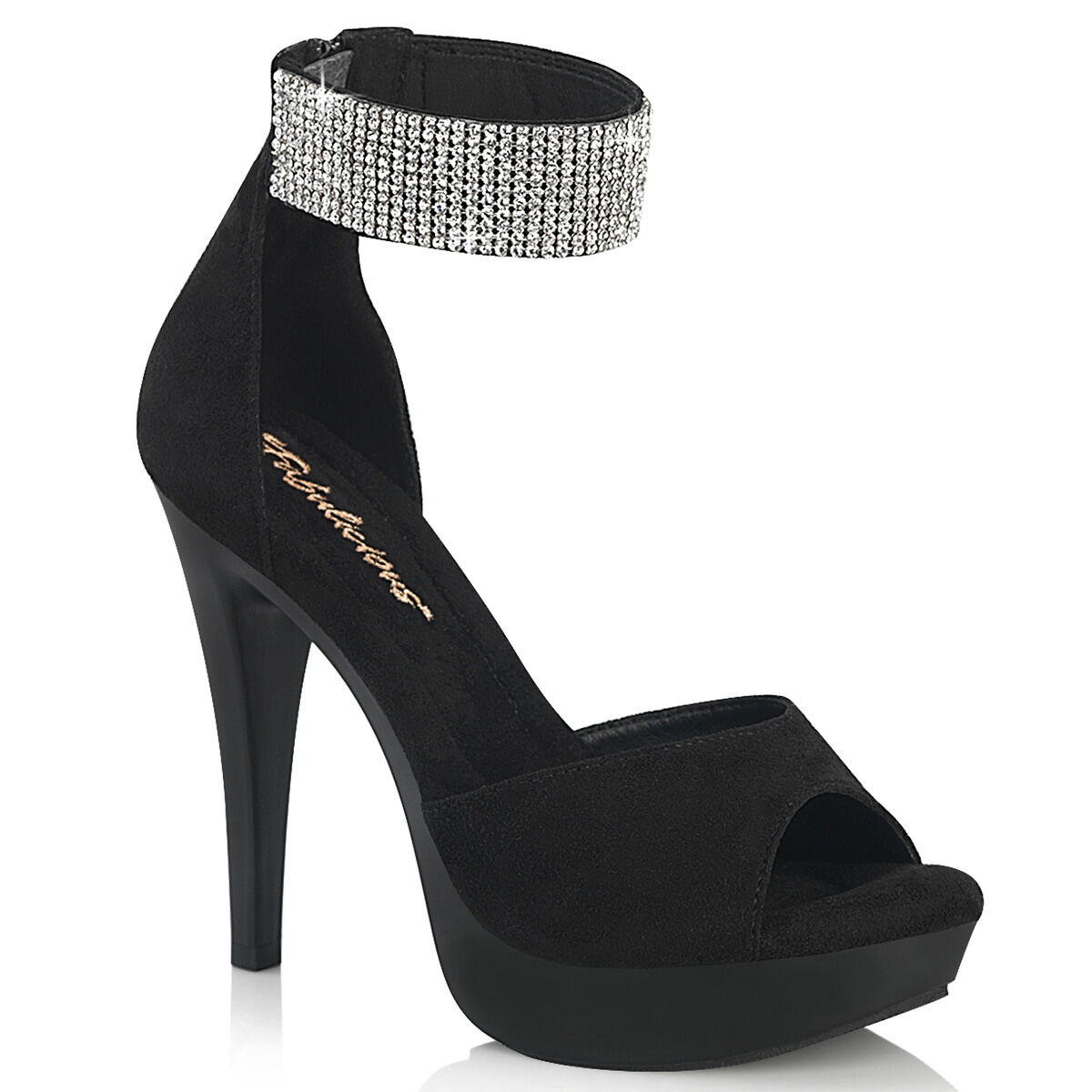 Fabulicious COCKTAIL-525 Plateau Sandalen Schwarz Kunstleder EU 35