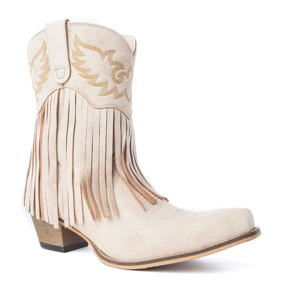 MYRA Desert Angel Boho Western Botki Antyczna Biel