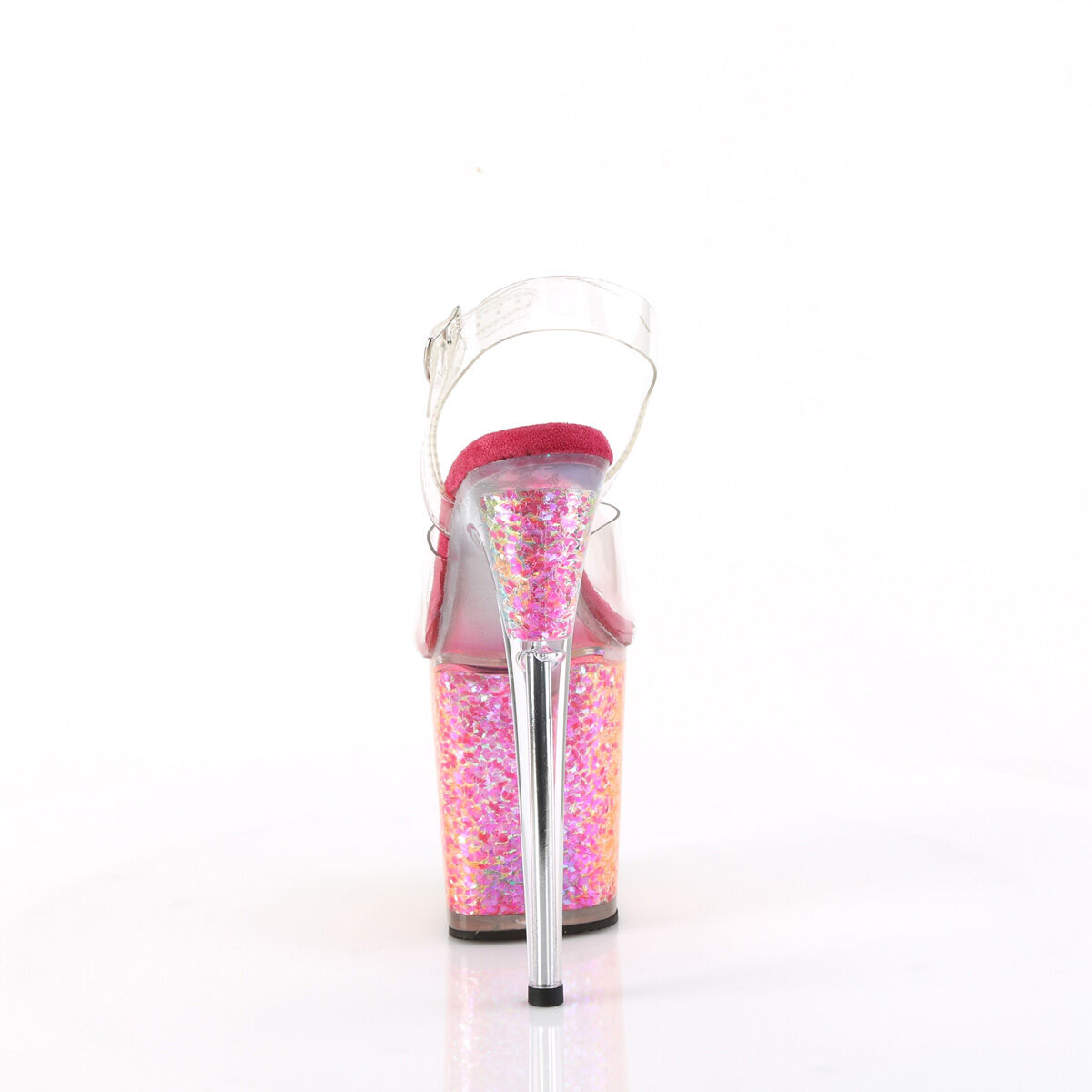 Pleaser FLAMINGO-808RG-02 Damen Sandale Transparent  EU 35