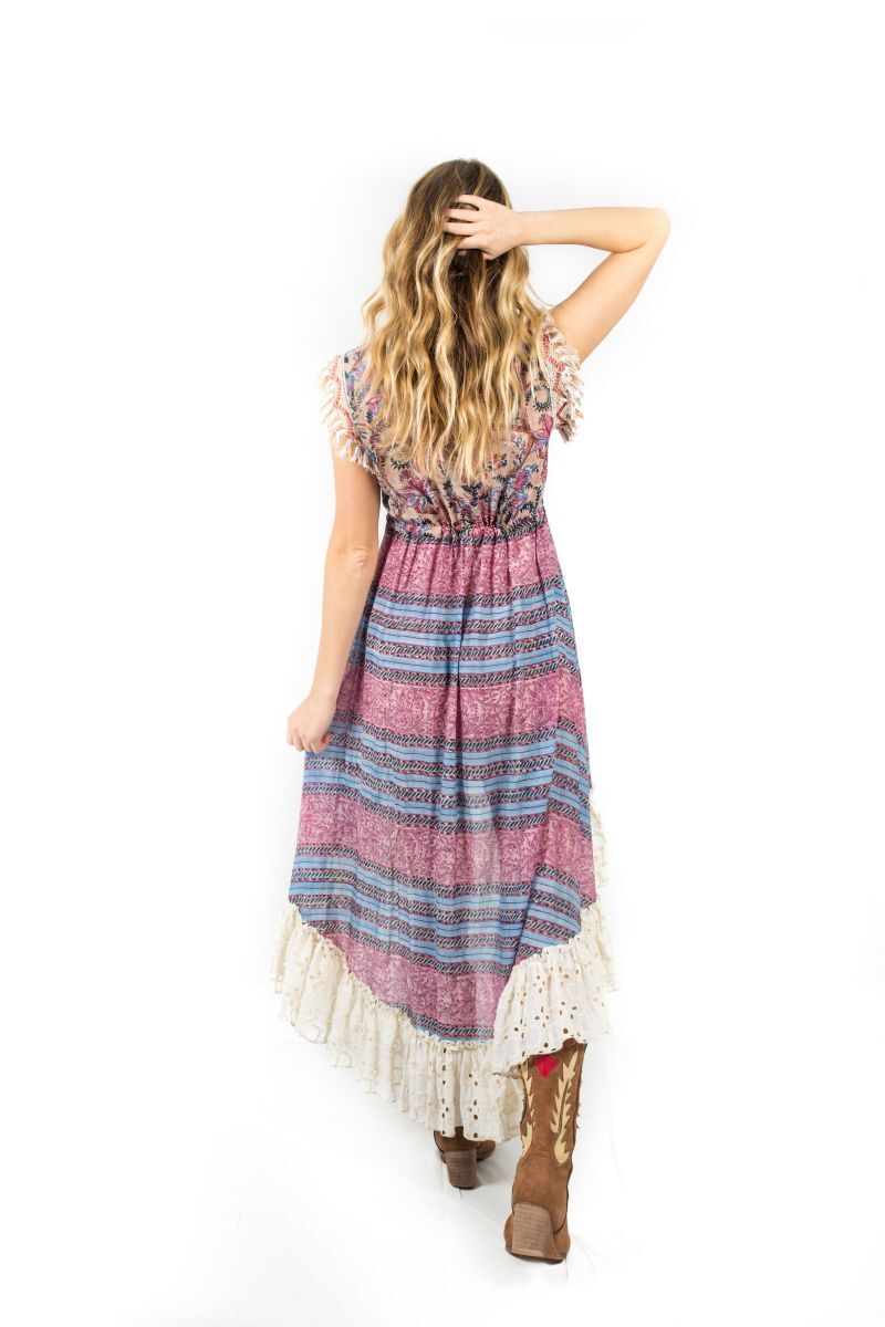 SAVAGE CULTURE Asymmetrisches Kleid Isla de Pascua II mit Fransen & Volants - S, Bekleidung, Kleid, Person, Strandmode, Modisch, Bekleidung, Kleid, Person, Strandmode, Modisch, Bekleidung, Kleid, Person, Strandmode, Modisch