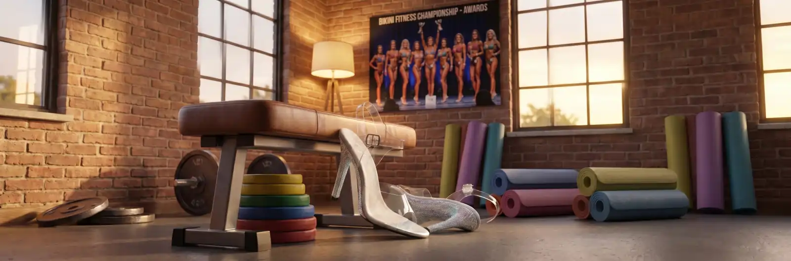 Wettbewerbskonforme High Heels ohne Plateau für die DBFV und IFBB Bühne.