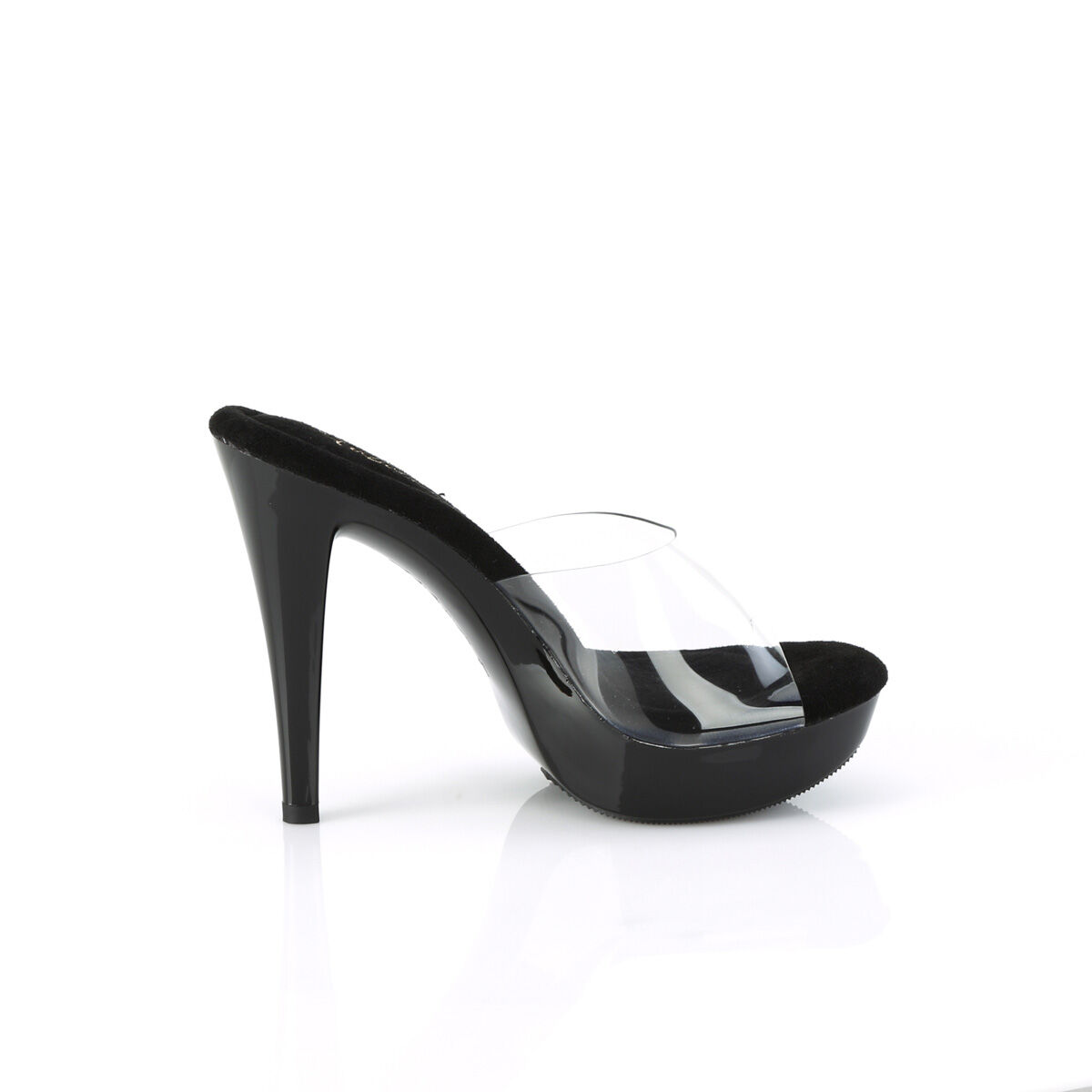Fabulicious COCKTAIL-501 Damen Slipper Transparent Schwarz EU 43