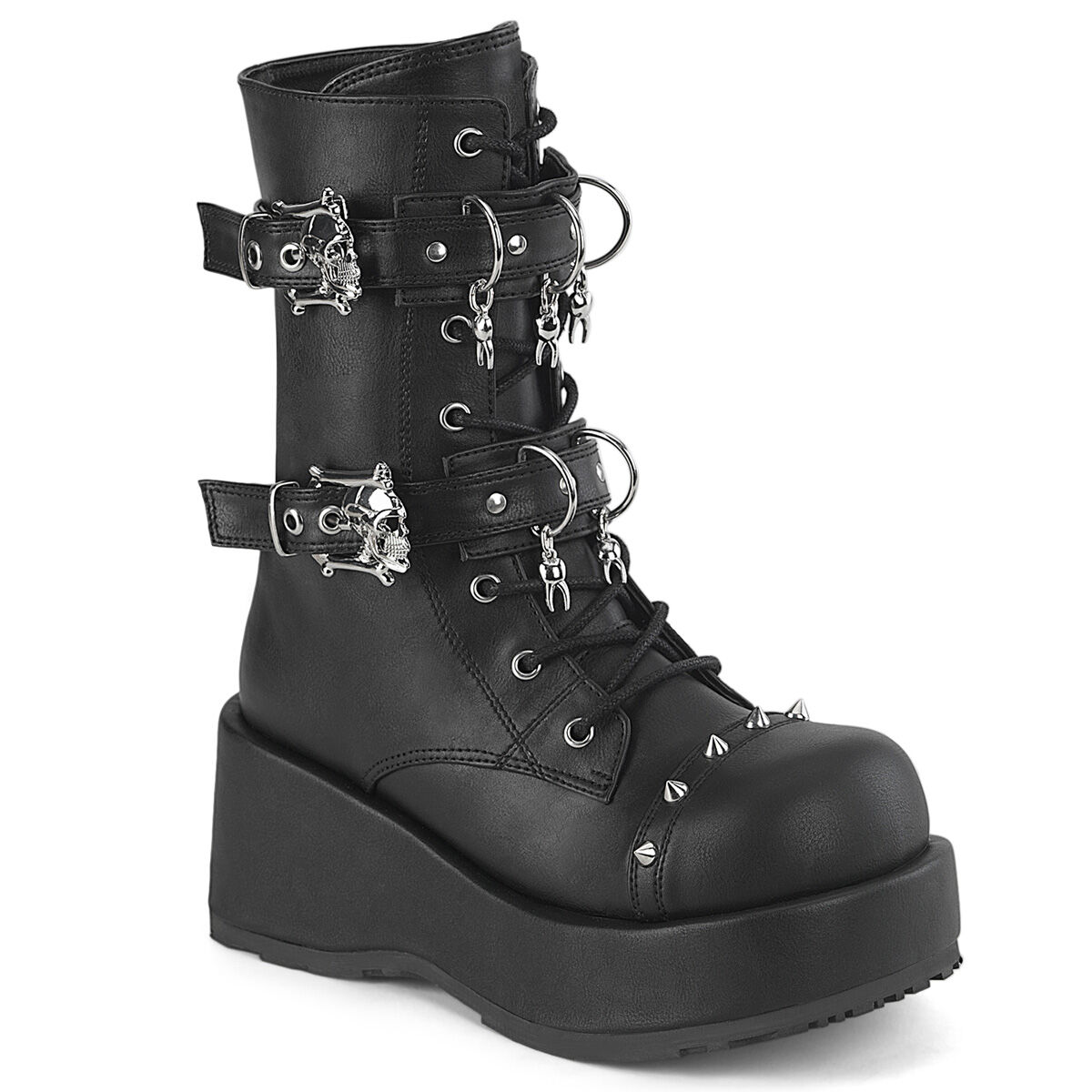DemoniaCult CUBBY-54 Damen Stiefelette Schwarz