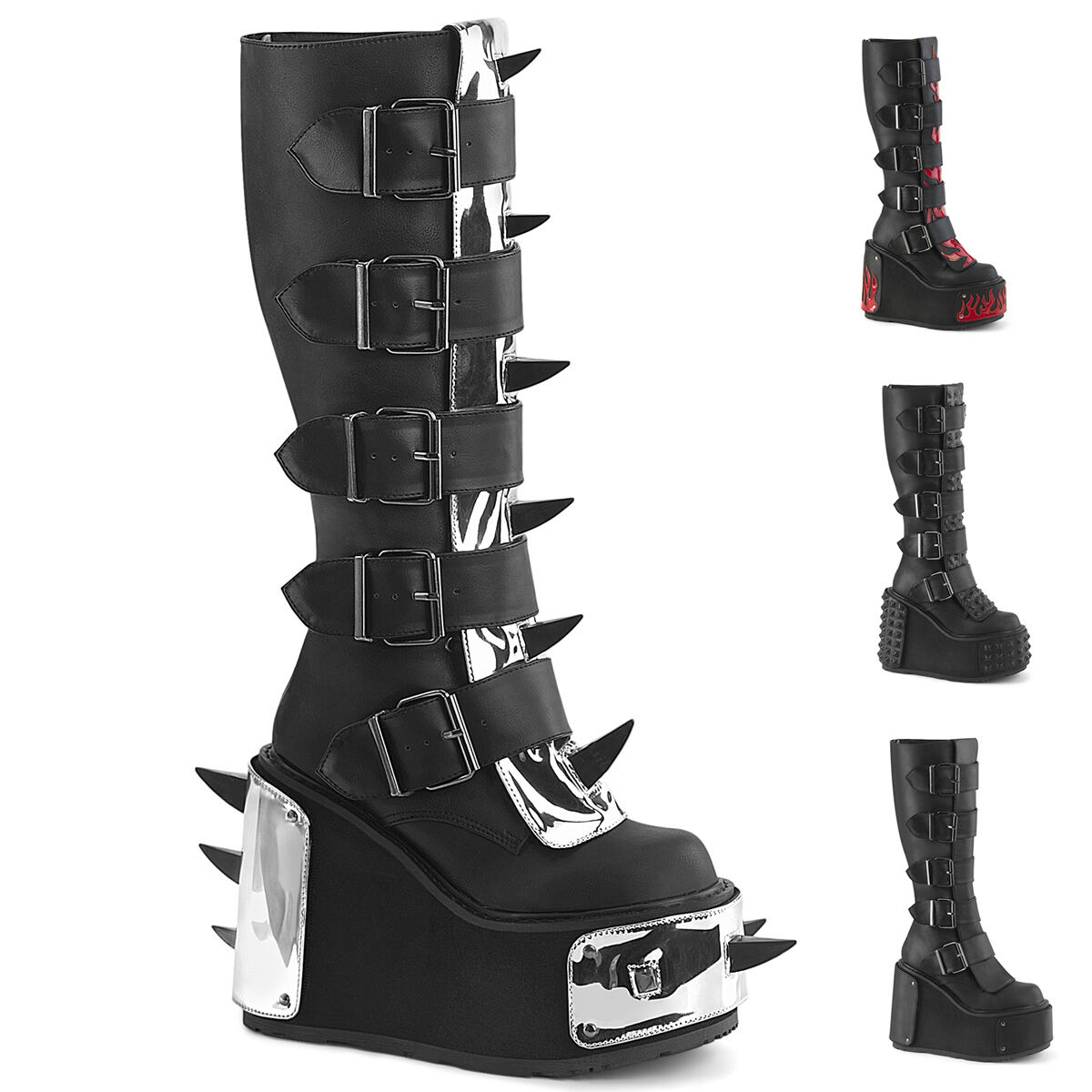 DemoniaCult TRANSFORMER-800 Damen Stiefel Schwarz  EU 42