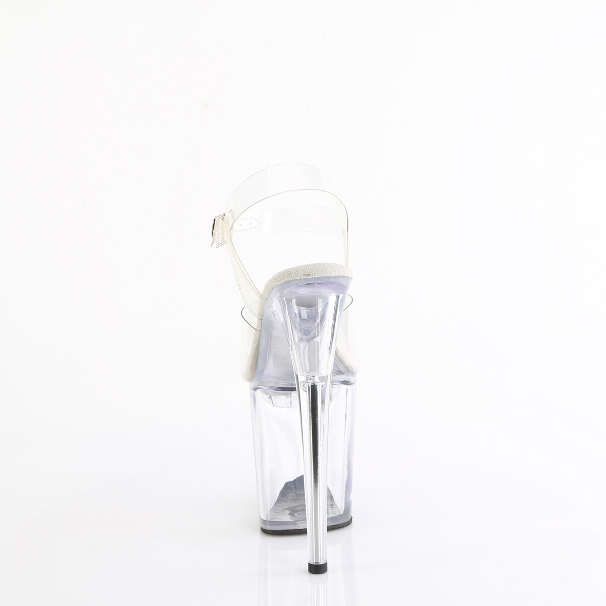 Pleaser TREASURE-808FLA Damen Sandale Transparent  EU 35