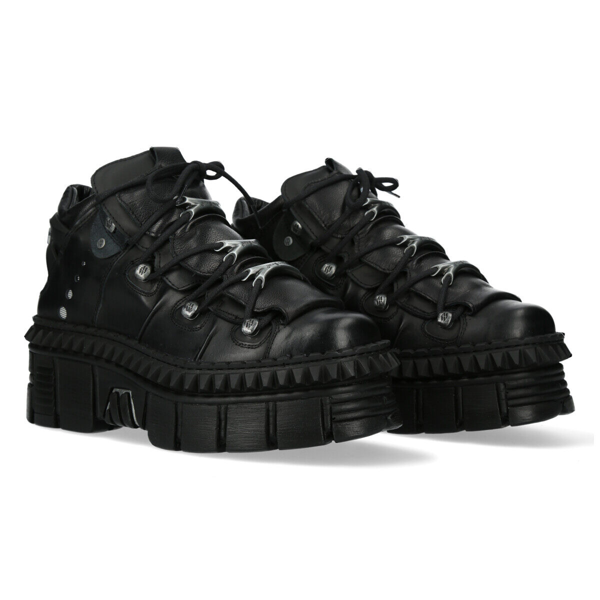 New Rock M-WALL106-S13 Halbschuhe Echtleder - Schwarz