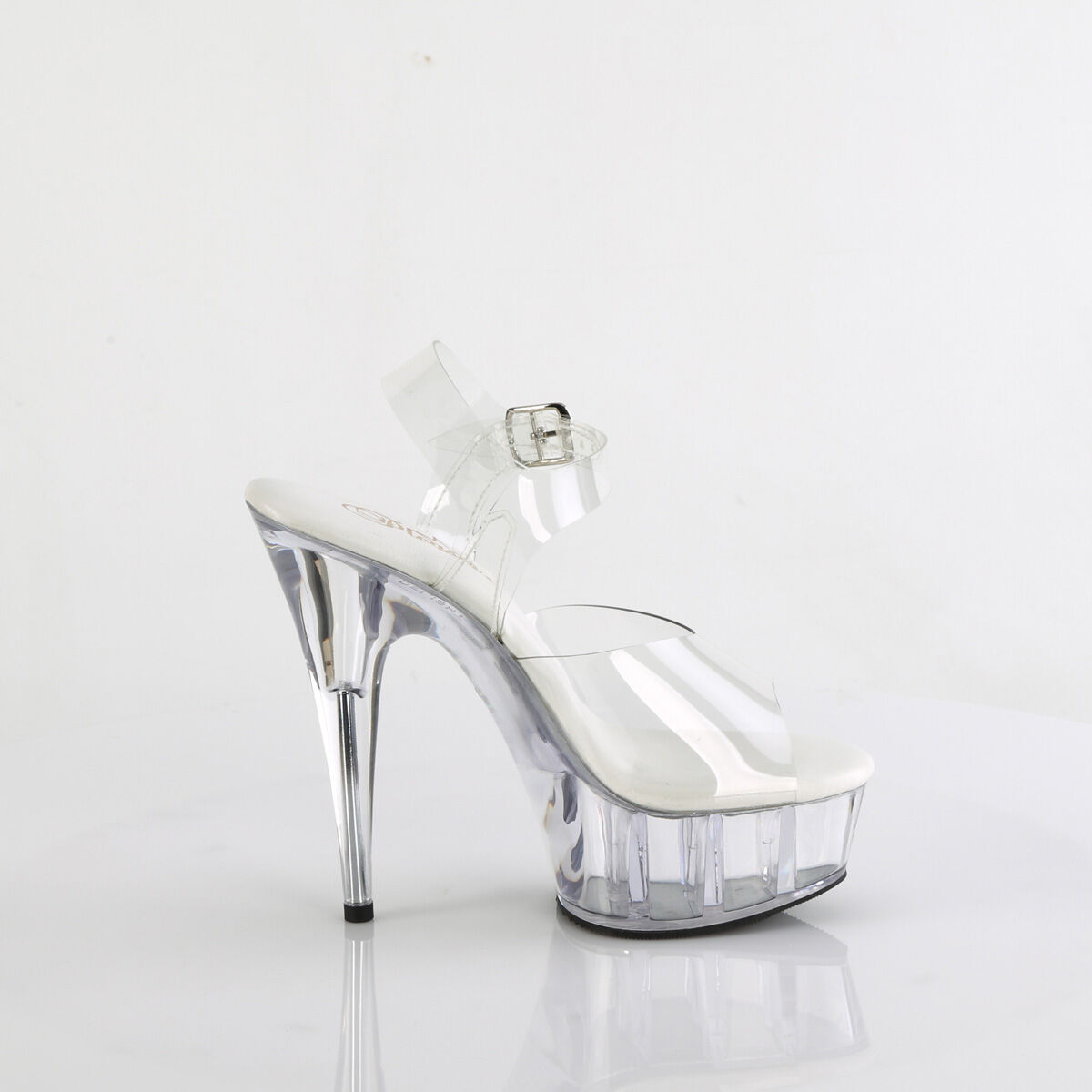 Pleaser DELIGHT-608VL Plateau Sandalen Transparent EU 35