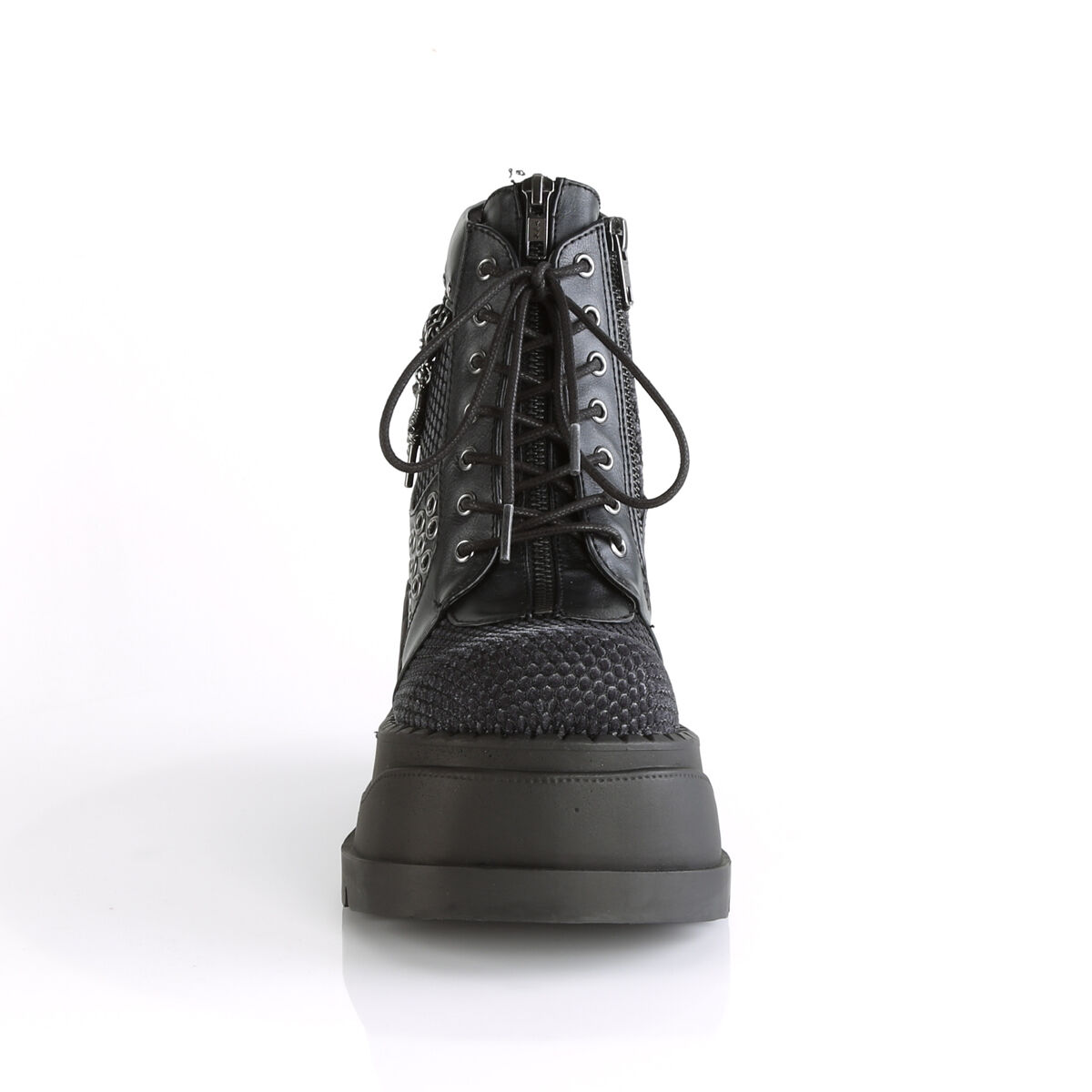 DemoniaCult STOMP-18 Damen Stiefelette Schwarz Grau EU 35