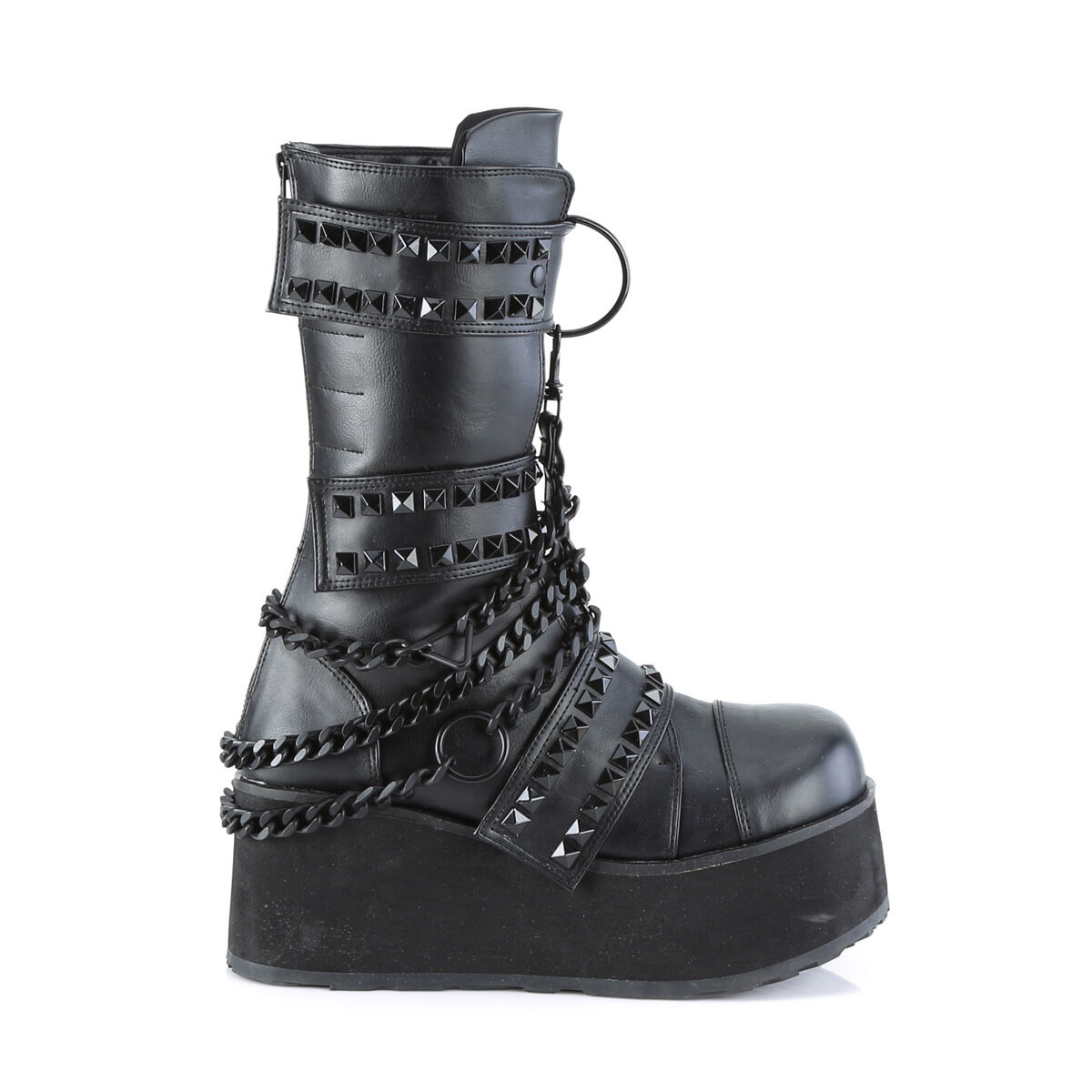 DemoniaCult TRASHVILLE-138 Unisex Stiefel Schwarz  EU 38