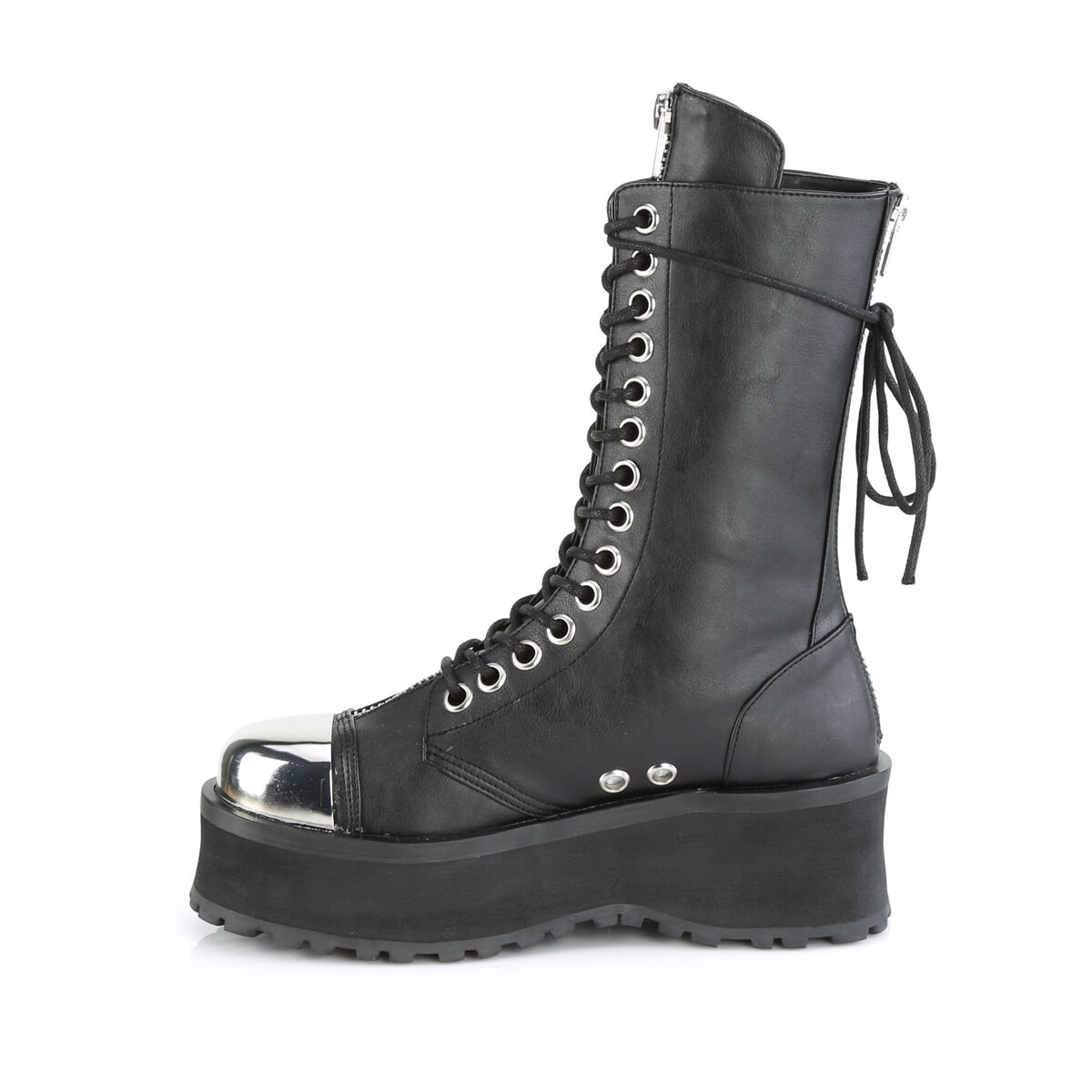 DemoniaCult GRAVEDIGGER-14 Unisex Stiefel Schwarz  EU 38