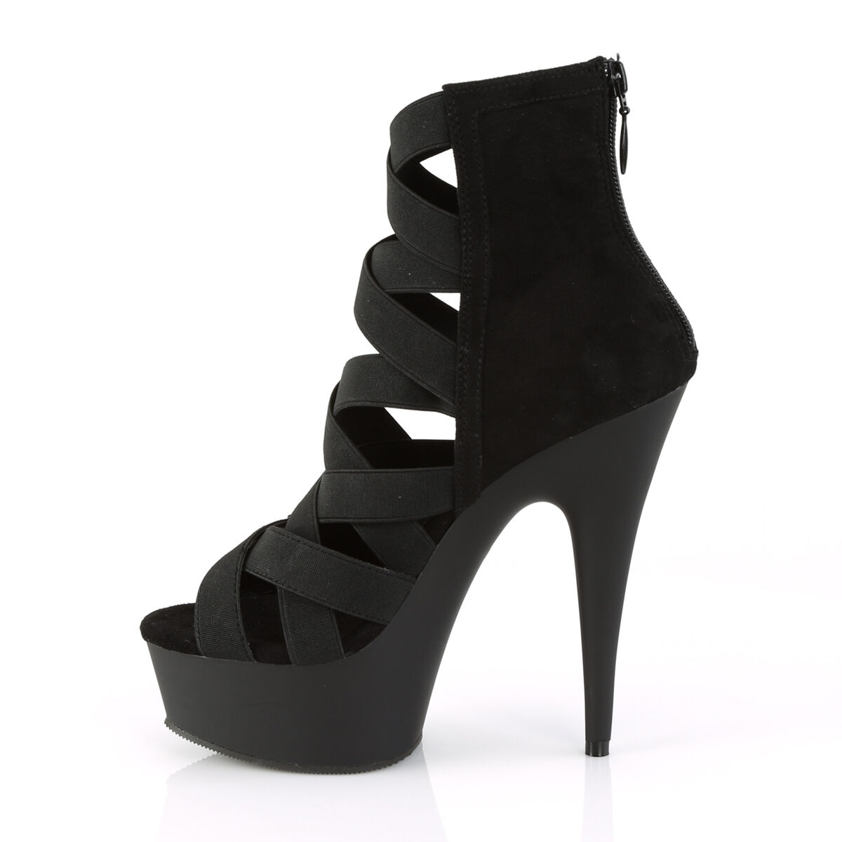 Pleaser DELIGHT-600-24 Damen Sandale Schwarz  EU 36