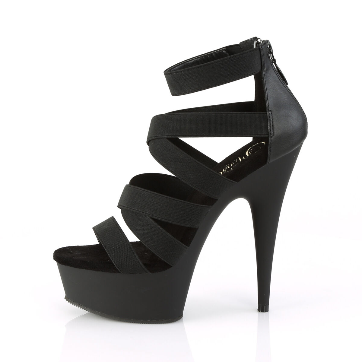 Pleaser DELIGHT-659 Damen Sandale Schwarz  EU 36