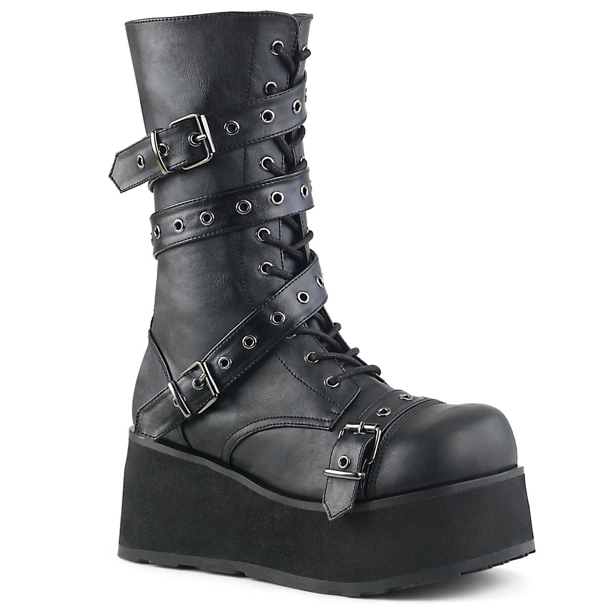 DemoniaCult TRASHVILLE-205 Unisex Stiefel Schwarz  EU 38