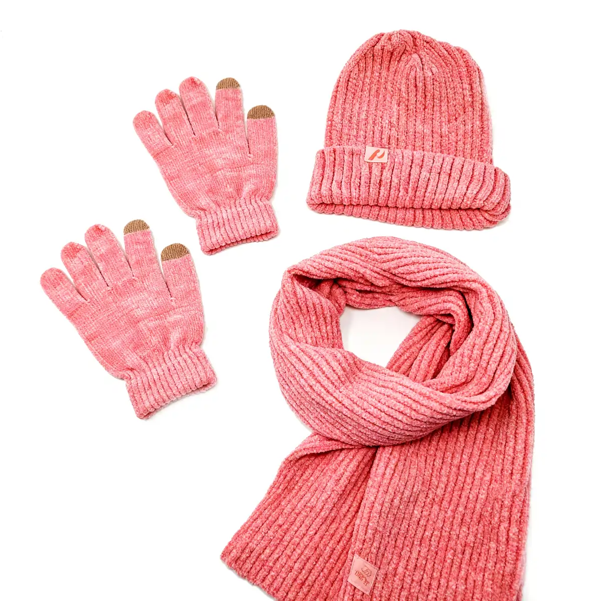 Pleaser Geschenkset Mütze, Schal, Handschuhe Baby Pink