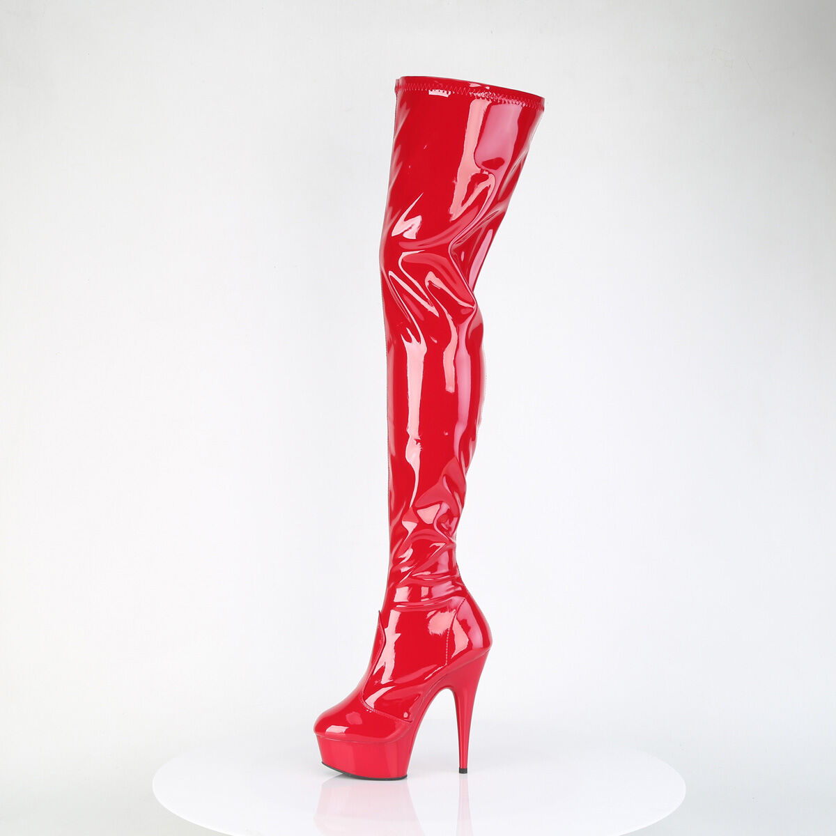 Pleaser DELIGHT-4000 Damen Stiefel Rot  EU 36