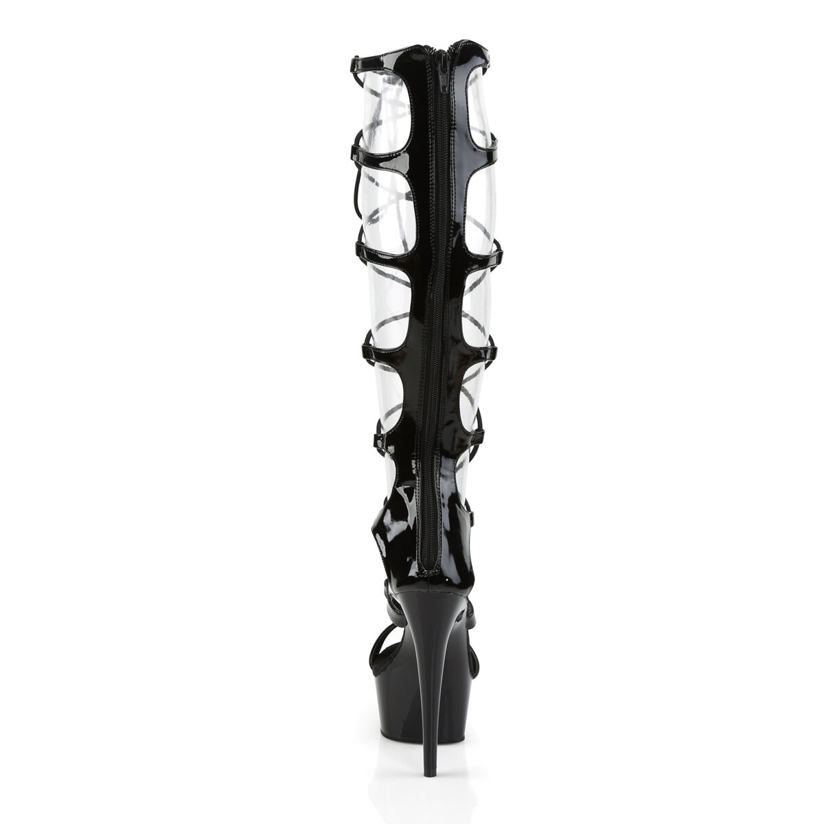 Pleaser DELIGHT-698 Damen Sandale Schwarz  EU 35