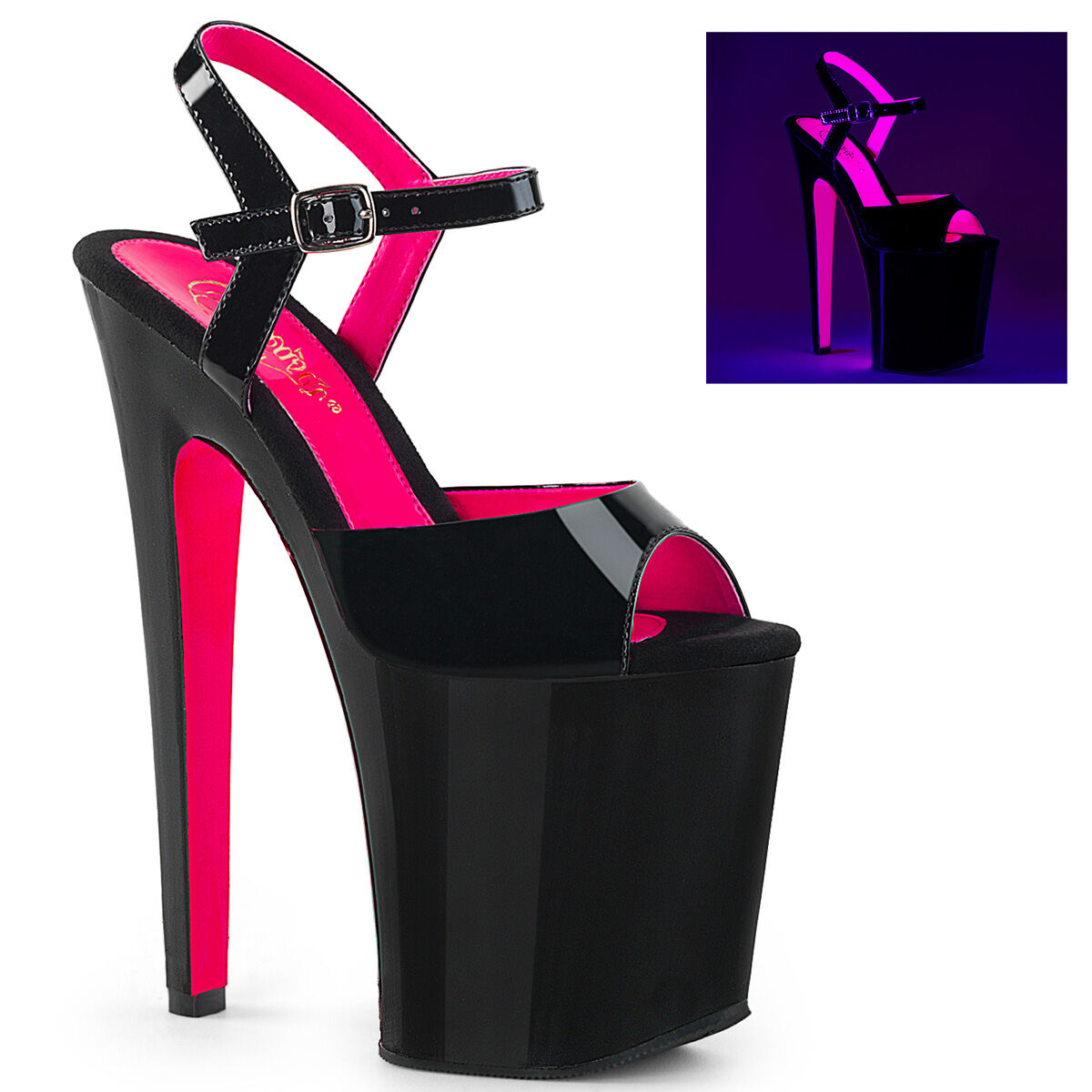 Pleaser XTREME-809TT Damen Sandale Schwarz  EU 39