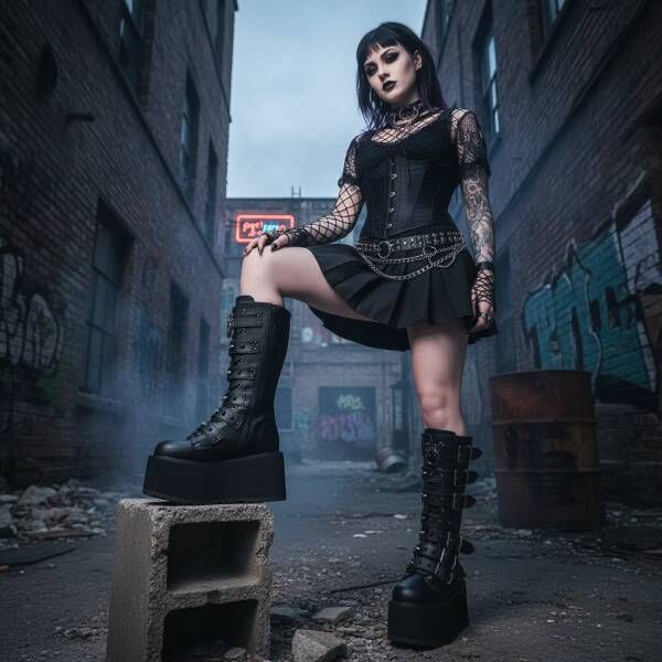 Botas góticas y alternativas | DemoniaCult
