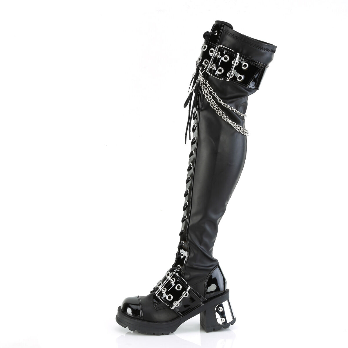 DemoniaCult BRATTY-304 Damen Stiefel Schwarz  EU 36