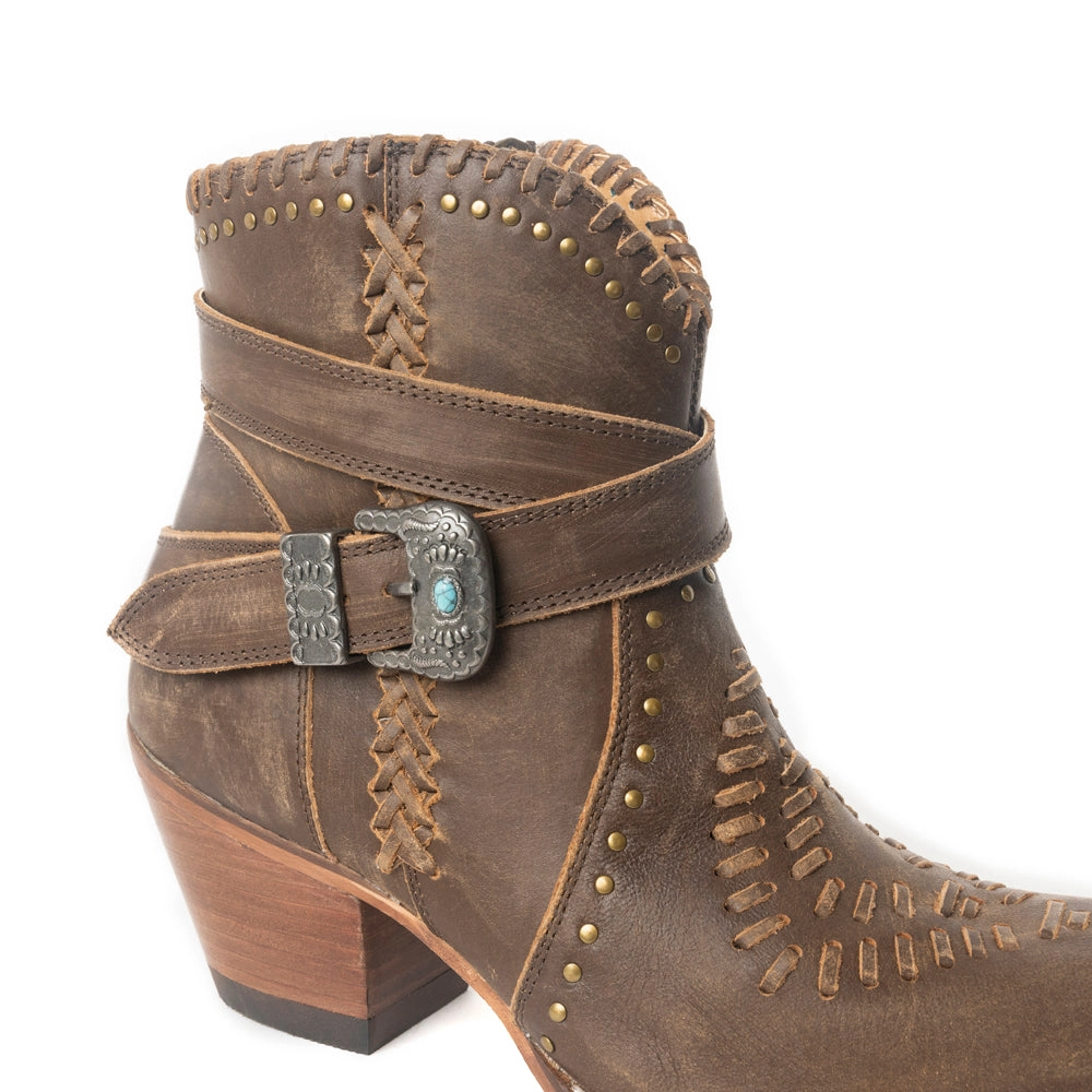 MYRA Haleys High Peak Botki Western Boho Dusty Tan