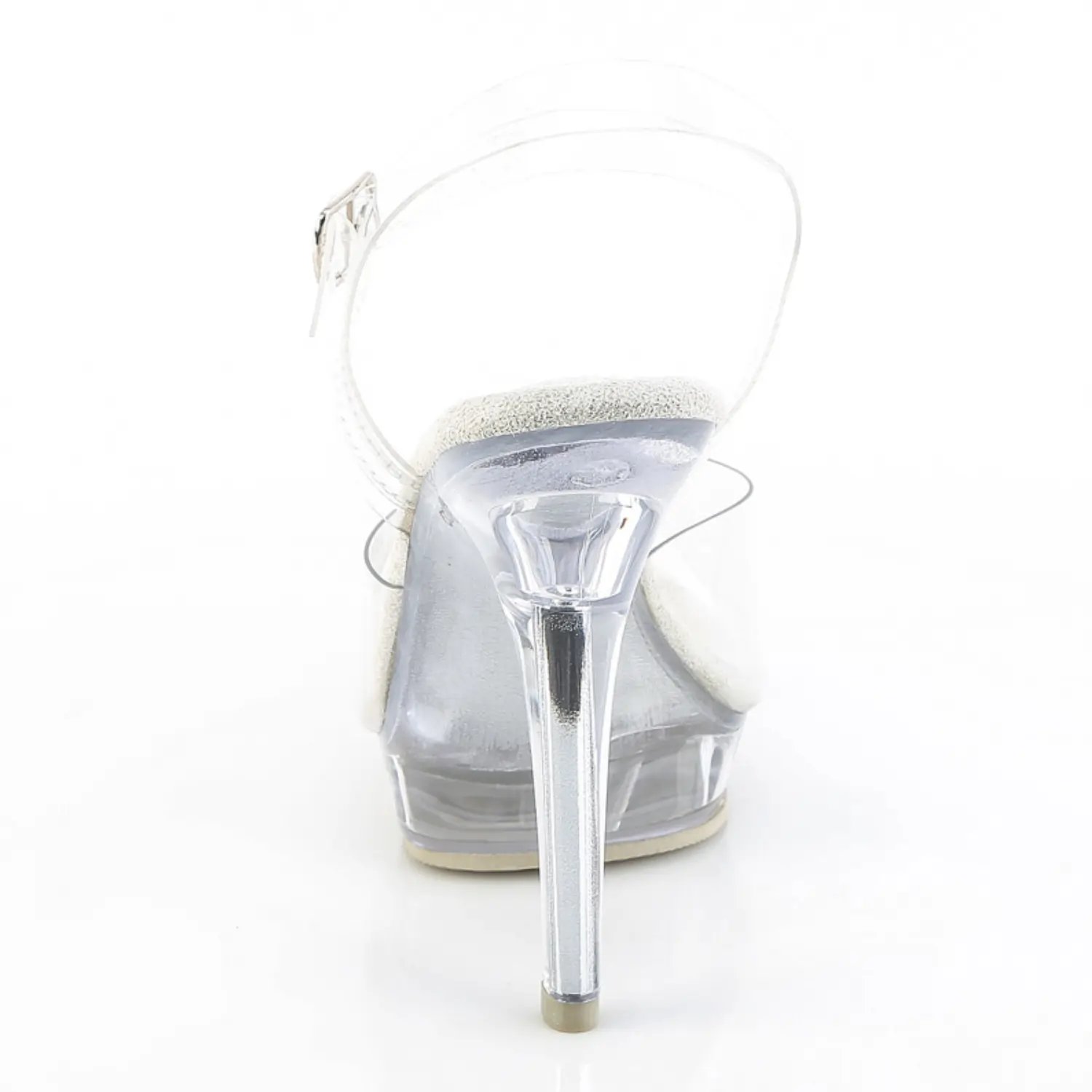 Fabulicious LIP-108 – Transparente Sandalette mit hellgrauer Sohle 44